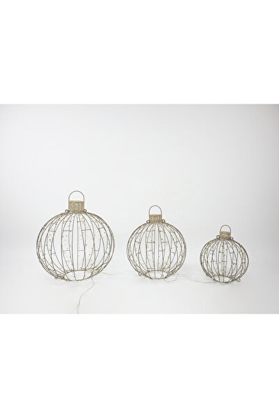 Tarrington House 3'lü Işıklı Metal Yılbaşı Topu 360 Led