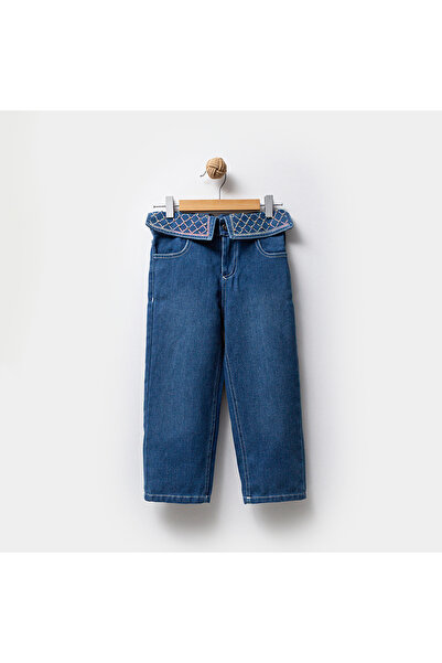 Overdo Girl's 5-8 Years Old Stone-Detail Printed Denim Pants