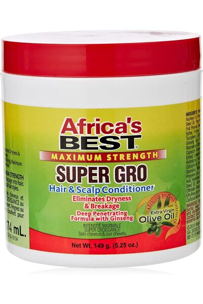 Africa's Best بلسم سوبر جرو للشعر وفروة الرأس ذو القوة القصوى، 5.25 أونصة