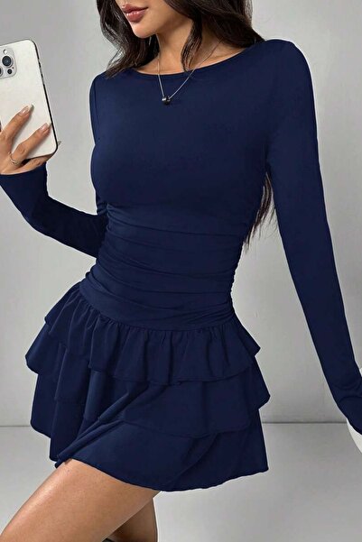 JE-TU Многослойна мини рокля с набори JT9060