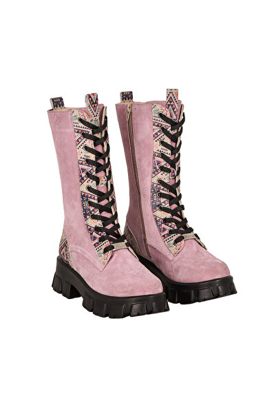 NOOSY Genuine Leather Pink Women's Boots