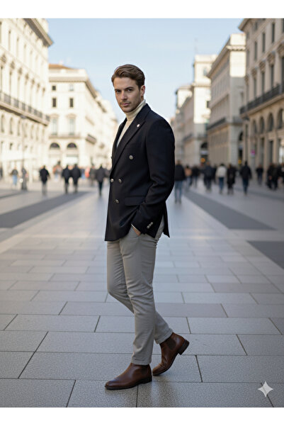 dcn giyim 1985 Double-Breasted Single Jacket with Stamp Look-17891