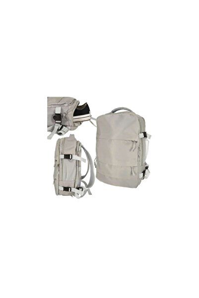 Three top online Airplane travel backpack with USB port, 45x16x28 cm, gray