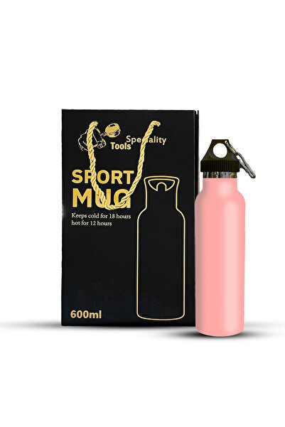 chemex co 600ml Stainless Steel Insulated Mug – Keeps drinks hot for 24 hours and cold all day. Light pink color.