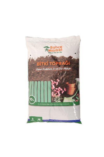 bahçe market Bitkisel Toprak 10 Lt – Yüksek Verimli Genel Kullanım Bitki Toprağı