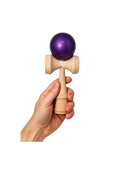 Globalport Retail Professional beech wood kendama 18 cm, glossy paint, Metallic Purple