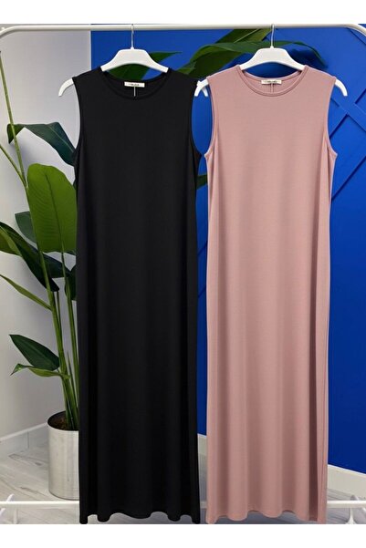 DEMOİSELLE Women's Combed Cotton 2-Piece Zero Sleeve Underwear