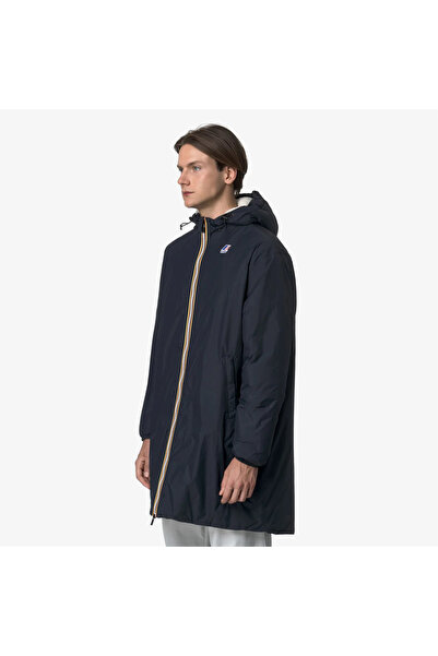 K-Way Dark blue unisex long jacket Le Vrai 4.0 Eiffel East Orsetto