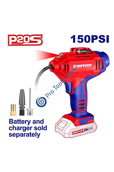 EMTOP Compresor de aer auto fără baterie și încărcător, 10 bar (ELAC2018) - Professional