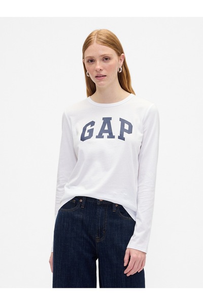 GAP Kadın Beyaz Favorite Logo T-Shirt