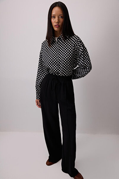 Touché Privé Ribbed Pants with Elastic Waist