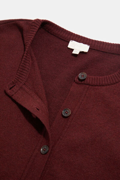 W Collection BORDO YÜN KAŞMİR KARIŞIMLI HIRKA