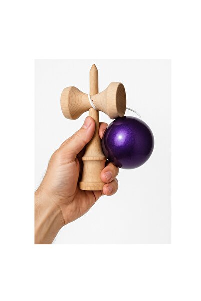 Globalport Retail Professional beech wood kendama 18 cm, glossy paint, Metallic Purple