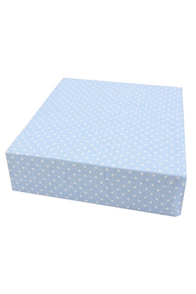 PRICHINDEL fitted sheet for crib 120x60 cm, blue with white polka dots