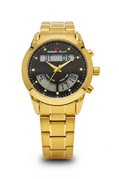 al salah ساعة إسلامية ذكية مع تنبيهات لأوقات الصلاة وتذكير بالأذان ووقت مزدوج...