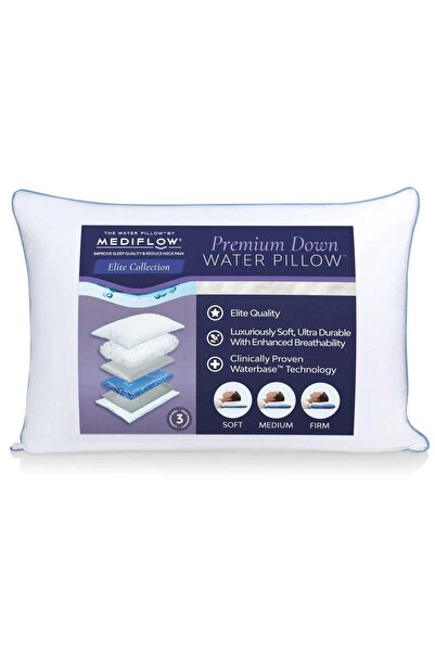 mediflow Elite Down Water Pillow - Premium European Duck Down, Medical Neck Support