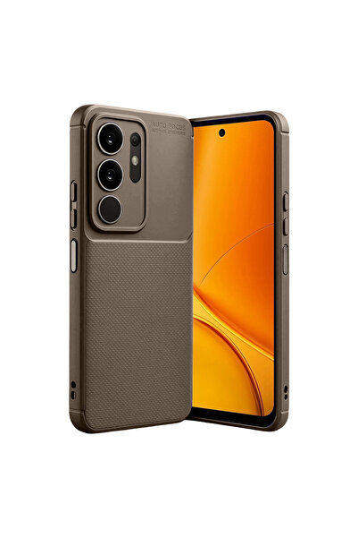 Marsilyan غطاء كربون فائق النعومة لهاتف فيفو Y29 4G - بني