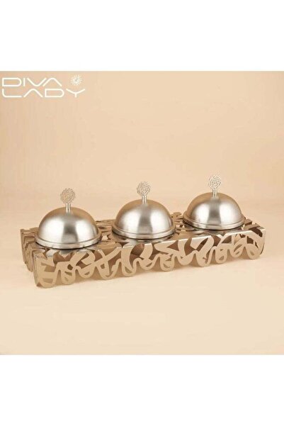 DIVA LADY A luxurious metal serving set… perfect for dates, appetizers, and desserts with an elegant touch.