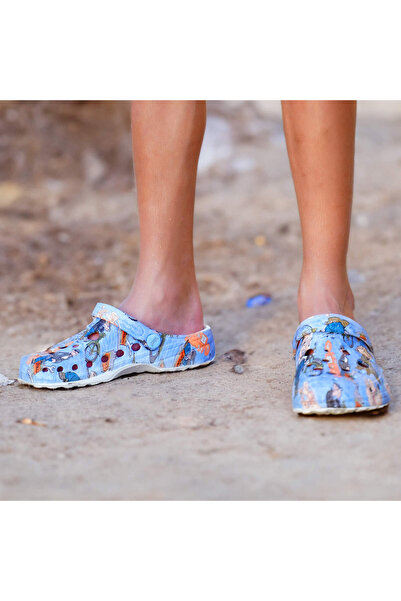 Woz Popeye Biker Print Clogs