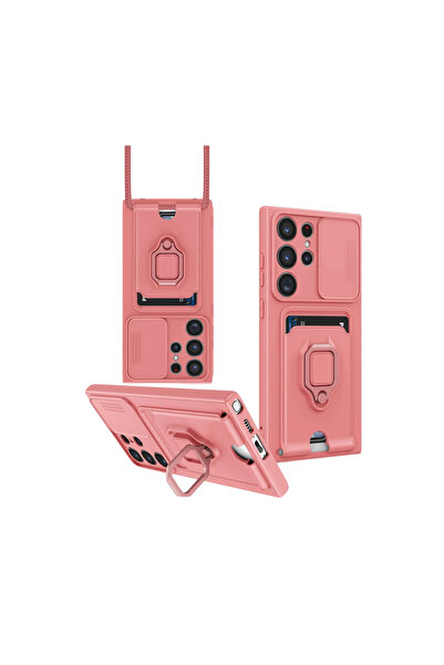 eco port حافظة سامسونج جالاكسي S25 الترا من السيليكون مع حلقة زيما لبطاقة الع...