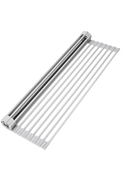 Bukate Foldable Roll-up Dish Drying Rack, Easy to Clean and Store, 43x33 cm, Gray, Bukate®