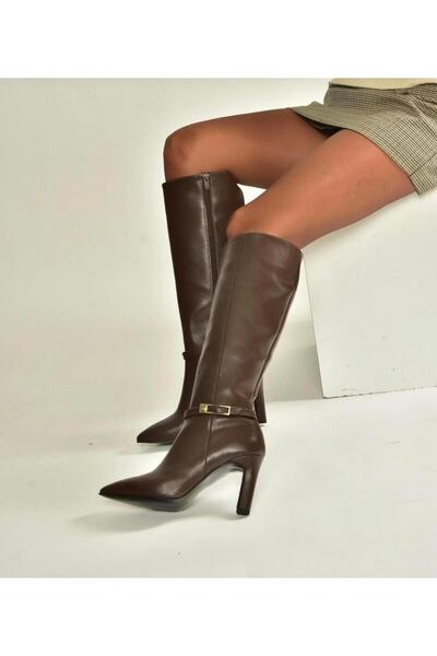 Pine Cone Thick Heeled Women's Boots