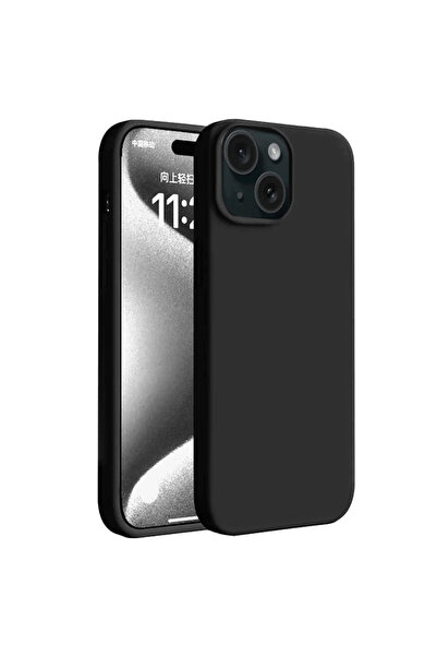 eco port جراب آيفون 15 بلس أول سيليكون - أسود