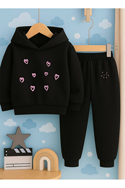 SVART WEAR Детски комплект с качулка и спортен екип с 3-слойна подплата от ше...