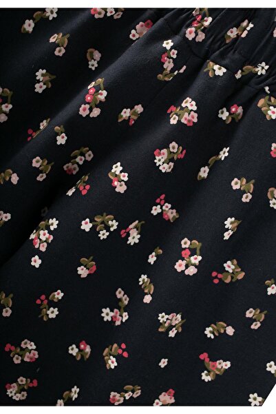 Cigit Patterned Woven Trousers 2-8 Years Anthracite