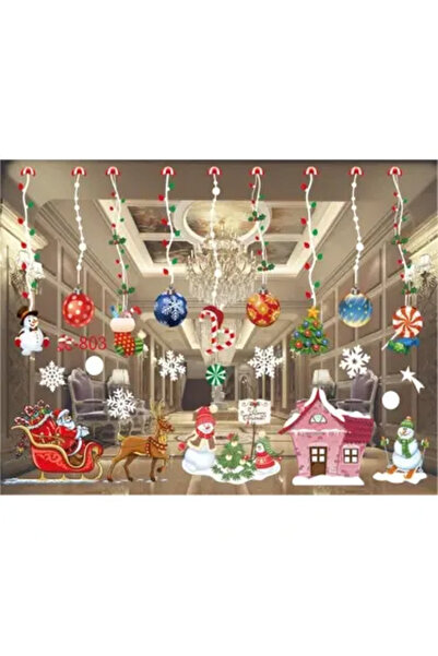 kidspartim Πρωτοχρονιάτικο ηλεκτροστατικό αυτοκόλλητο 3 τεμαχίων ροζ παντρεμέ...