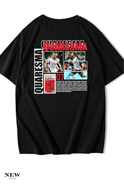 New Shine Unisex Oversize Ricardo Quaresma Baskılı T-shirt