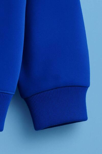 SVART WEAR Children Printed with Print Hoodie Hooded Sweatshirt and Sweatpants Set 3 Thread Ş Fleece-Lined Autumn/Winter