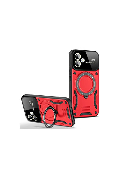 eco port Samsung Galaxy A06 Case Joy Lens Cover with Stand - Red