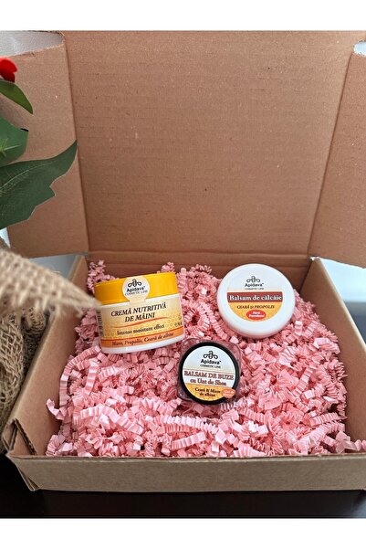 Apidava Cosmetic Line Apidava Natural Care Set with Honey & Propolis - Hands, Lips, Heels