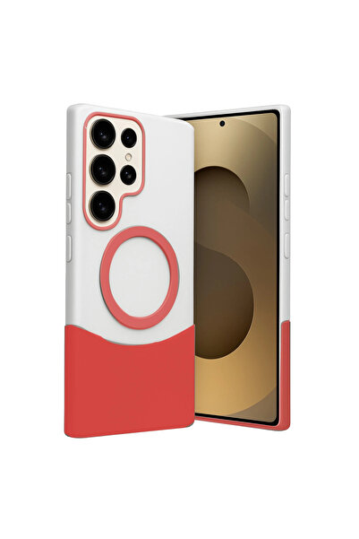 eco port غطاء جوكو سامسونج جالاكسي S25 الترا فيلار ماجسيف - أحمر