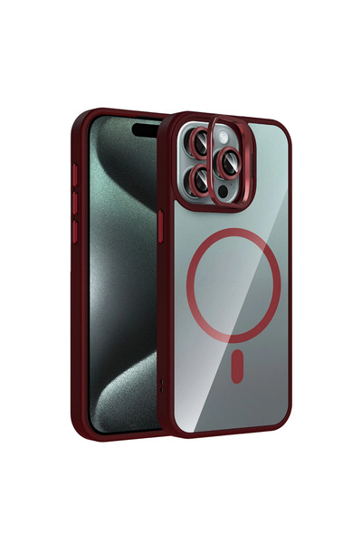 eco port غطاء حامل ماجسيف مع عدسة من جوكو آيفون 14 برو ماكس - بورجندي