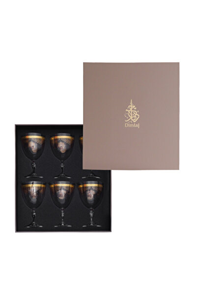 Dimlaj Selena Glass Stemware CB/6-Gold