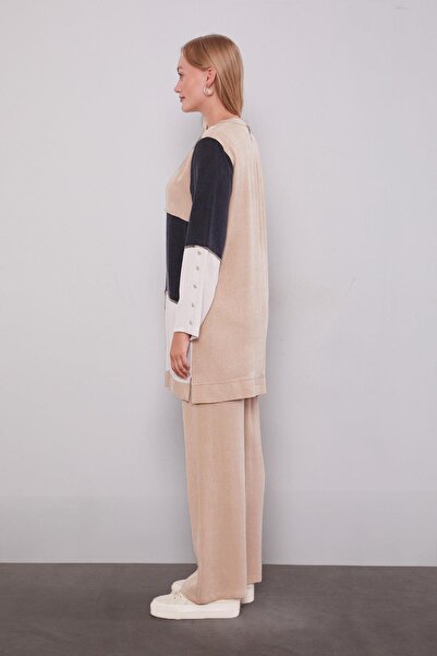 Levidor Dark Beige Double Color Double Suit