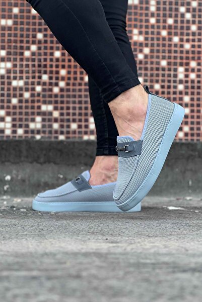 Wagoon WG060 Сиви плетени балерини за мъже, ежедневни обувки