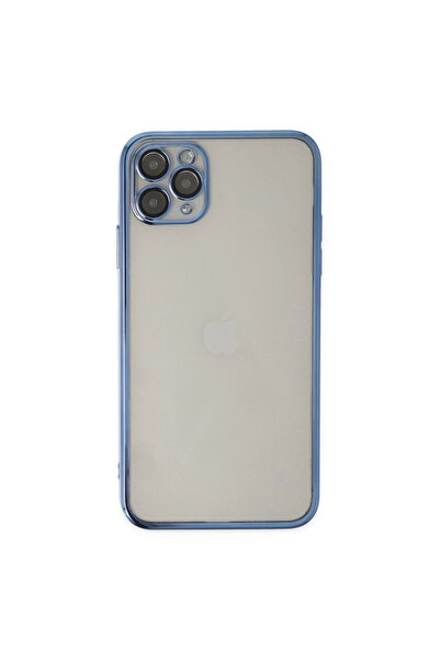 Marsilyan iPhone 11 Pro Case with Lens Silicone - Light Blue