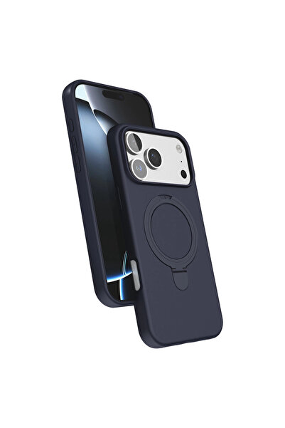 Marsilyan غطاء حماية آيفون 17 برو ماكس ريجال مع حامل ماج سيف - أزرق داكن