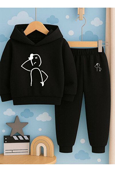 SVART WEAR Παιδικό με τύπωμα με στάμπα Hoodie με κουκούλα Φούτερ και αθλητικό...