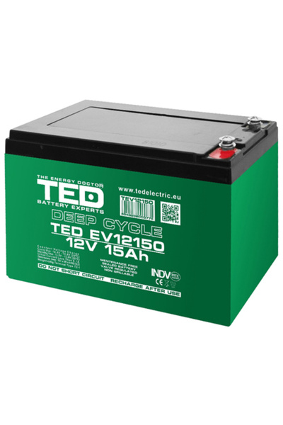 TED Electric Baterie pentru vehicul electric, 12v, 15Ah, format