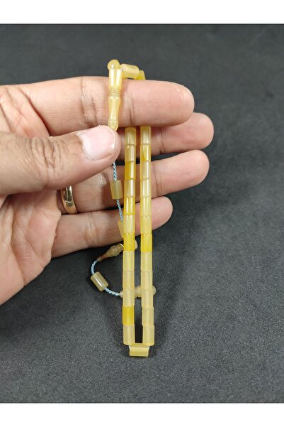 İskeçe Exclusive Mehmet Mercan Masterpiece, Wrist Length (Small Size), Arrow-Like Cutting, Tightening, Amber, Certified 8702