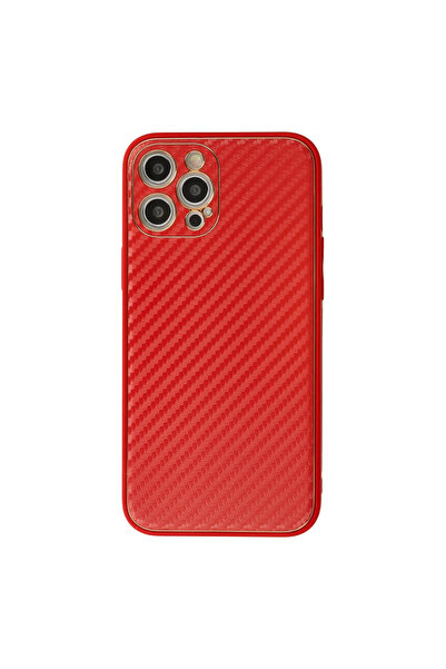 eco port Iphone 12 pro case coco carbon silicone - red