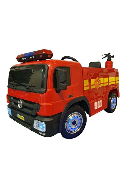 Homio Mașină electrică de pompieri, pentru o persoană, Roșu, 12V, cu telecoma...