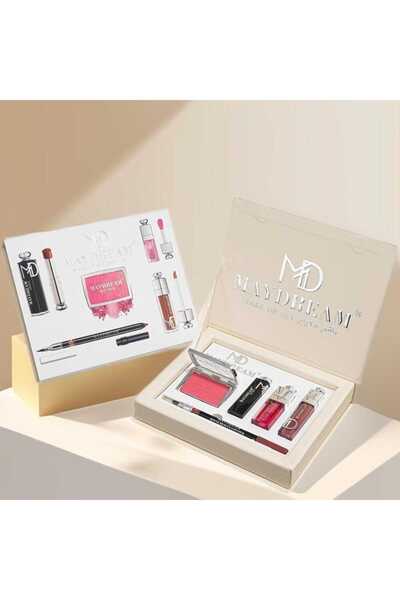 MAYDREAM Beige set: lipsticks + lip gloss + lip liner + powder blush PH-