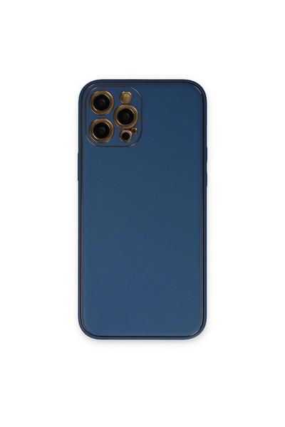 Marsilyan جراب آيفون 12 برو ماكس غطاء سيليكون جلد كوكو - أزرق فاتح