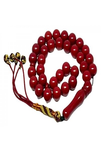 Eagal Amber Dust Tasbih - Round Crimson Amber Beads
