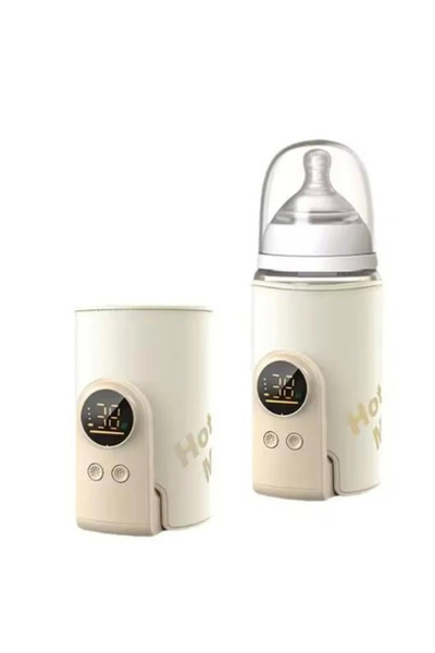 Mirunia Incalzitor Biberoane Portabil, Incarcare tip USB-C, 6 Trepte de Temperatura, Lumina De Veghe,
